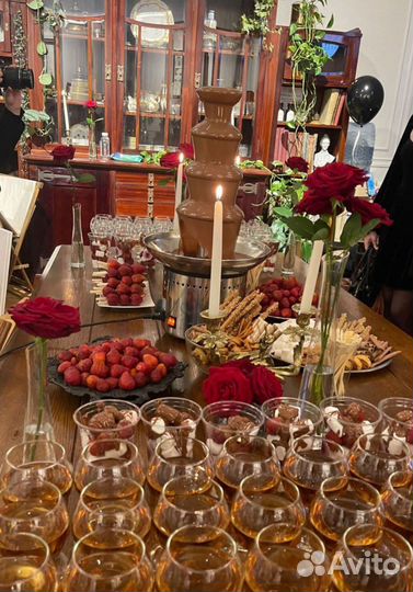 Организация мероприятия с шоколадным фонтаном