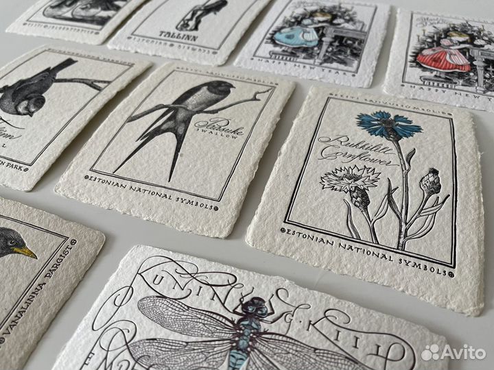 Эстонские открытки ручной работы с высокой печатью