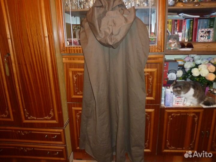 Военный плащ накидка с капюшоном СССР