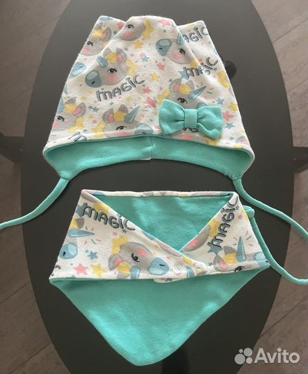 Шапочка для девочки на весну 44-46