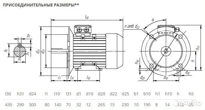 Электродвигатель аир 112мв6 (4кВт-1000об) новый