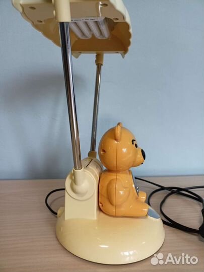 Лампа настольная с часами