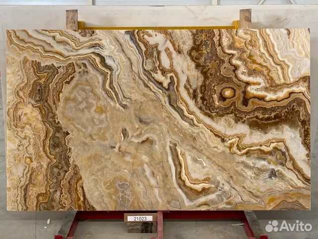 Оникс onice romantic brown, Слэб 20 мм