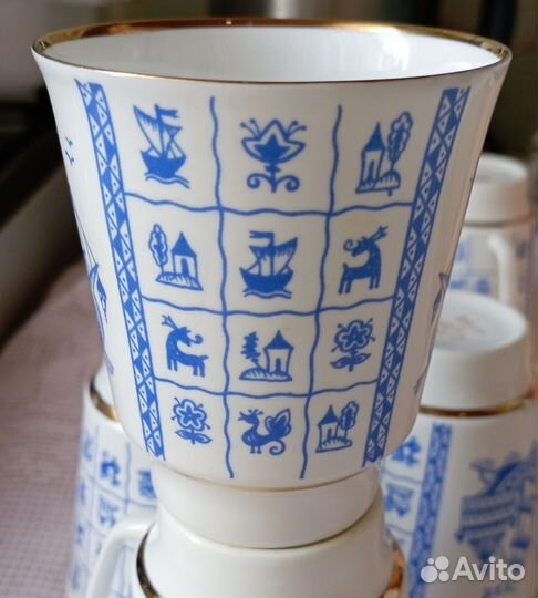 Кофейный сервиз лфз СССР фарфор