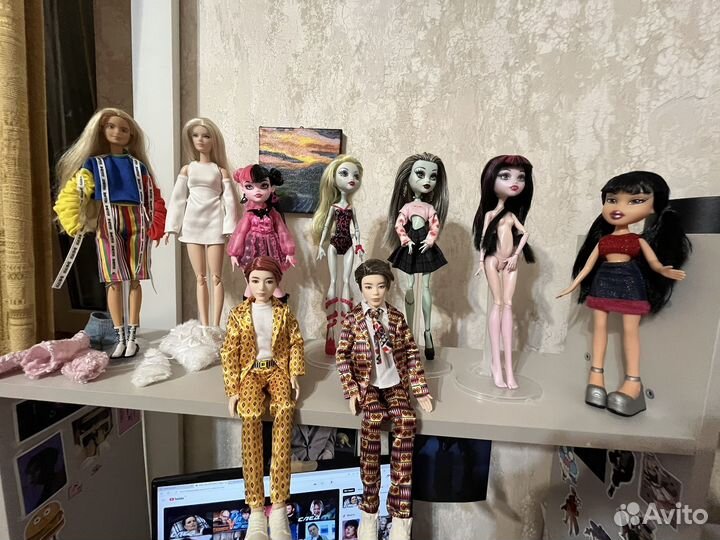 Bratz, Monster high, Barbie, Bts, Куклы