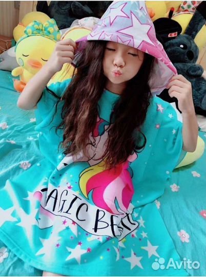 Полотенце пончо туника пляжная детская накидка