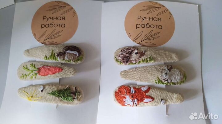 Заколки ручной работы 5см