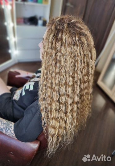 Афрокудри на каркас, афролоконы