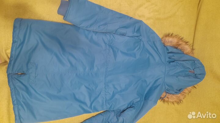 Пальто куртка зима 140 Yoota, брюки H&M 146