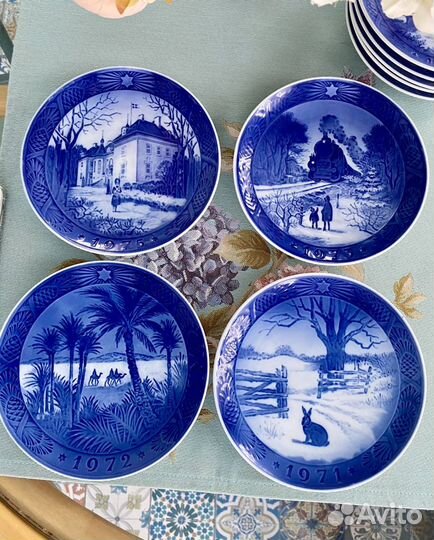 Винтаж Коллекционные тарелки Дания 18 шт