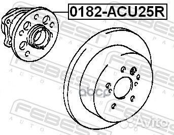 Ступица колеса зад прав/лев 0182ACU25R Febest