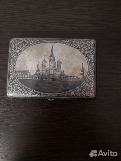 Портсигар серебряный