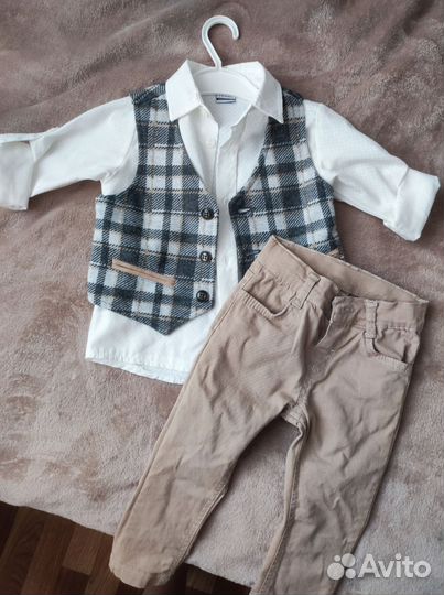 Костюм тройка для мальчика (праздничный) 80-86