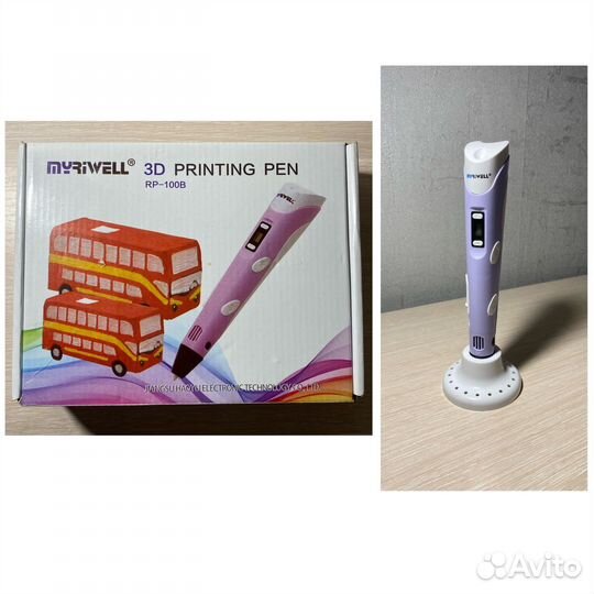 3D ручка + пластик 27 штук + 22 листа трафаретов