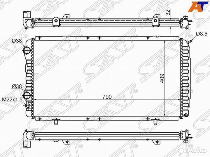 Радиатор Peugeot Boxer 94-06 / Citroen Jumper 94-0