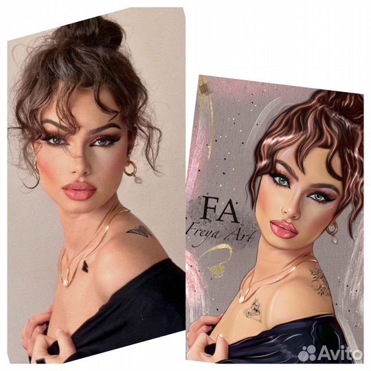 Портреты Арты на заказ на холсте