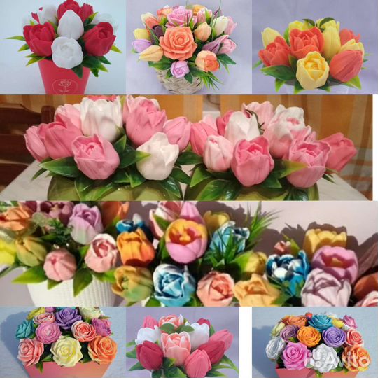 Силиконовые формы для мыла цветы