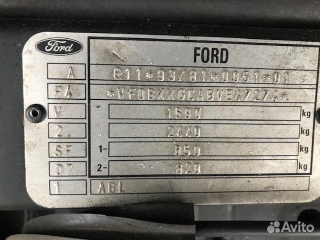 Разбор на запчасти Ford Escort