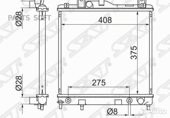 Радиатор охлаждения Митсубиси Паджеро Мини 94-98