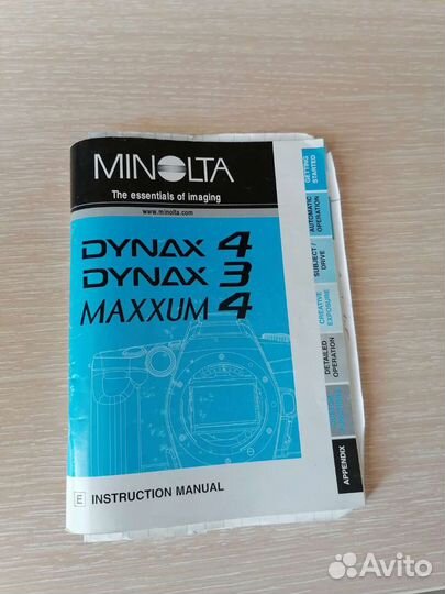 Фотоаппарат minolta dynax 3