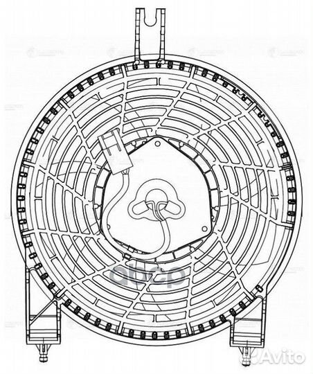 Крыльчатка с эл. мотором toyota land crusiser 2