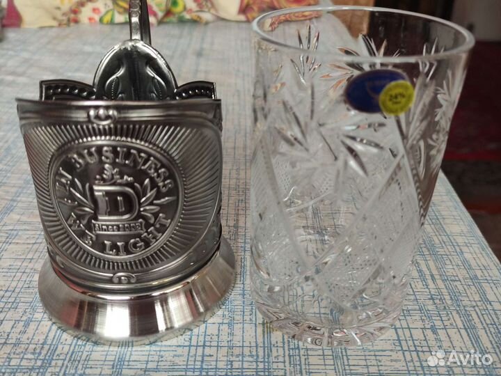 Подстаканник со стаканом