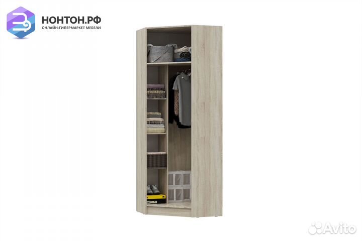 Шкаф Мартина угловой белый / дуб сонома