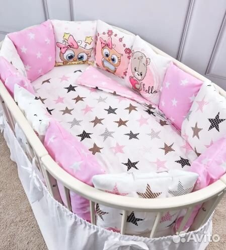Комплект бортиков с одеялом для детской кроватки