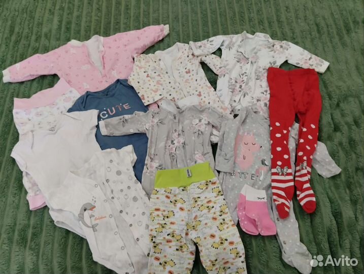 Пакет вещей на девочку 68-74 размеров