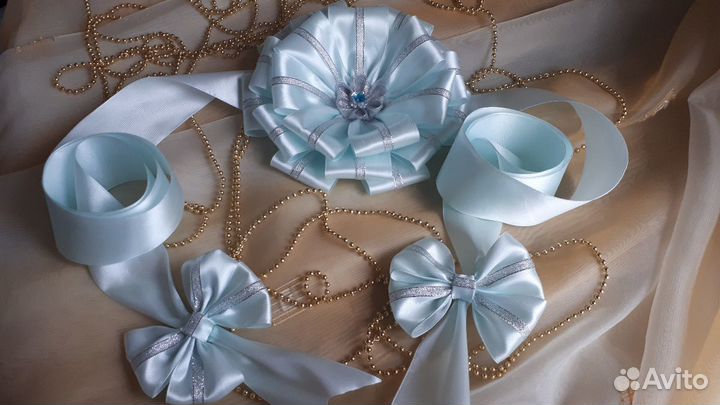 Бант на выписку из роддома для новорожденного