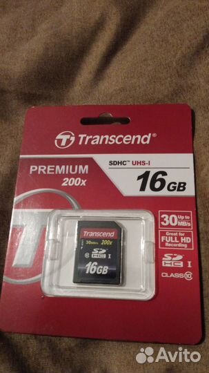 Карта памяти Transcend sdhc Class 10 16 гб
