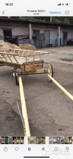 Декоративная телега для сада, дачи, дома