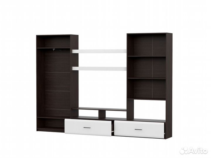 Гостиная мгс-7 Дуб Венге/Белый глянец