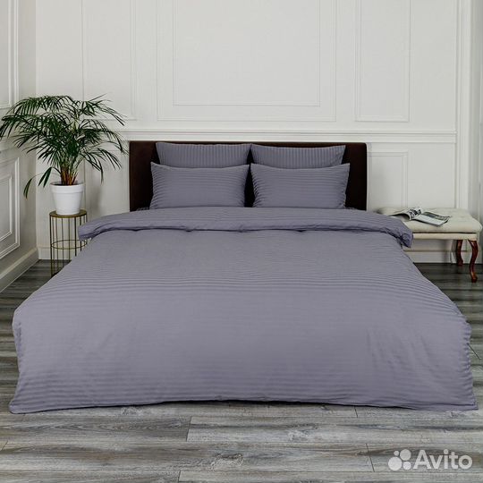 Постельное белье Софи Лаванда новое страйп-сатин