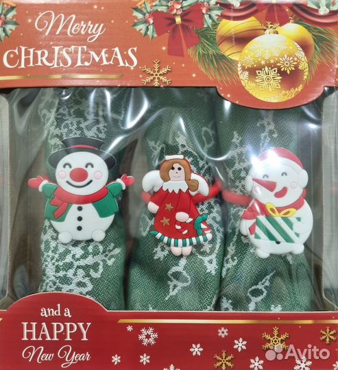 Подарочный набор салфетки с кольцами