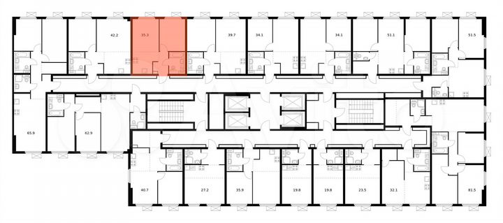 2-к. квартира, 35,3 м², 16/33 эт.