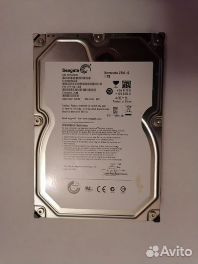 Жесткий диск seagate barracuda на 1 тб