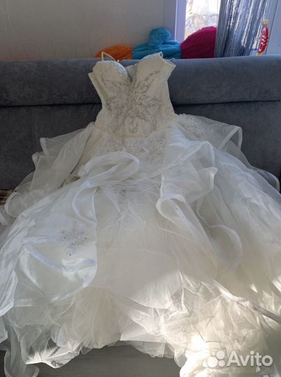 Свадебное платье 42 44 пышное