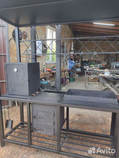 Мангал коптильня смокер, мангальный комплекс