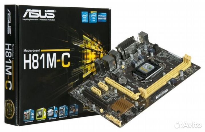 Материнская плата lga 1150 asus h81m-c