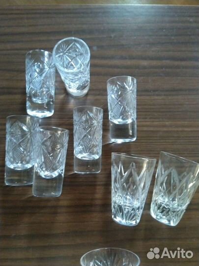 Рюмки, стопки хрустальные
