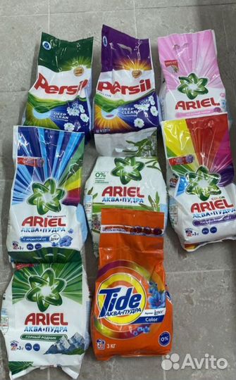 Стиральный порошок ariel, persil, tide