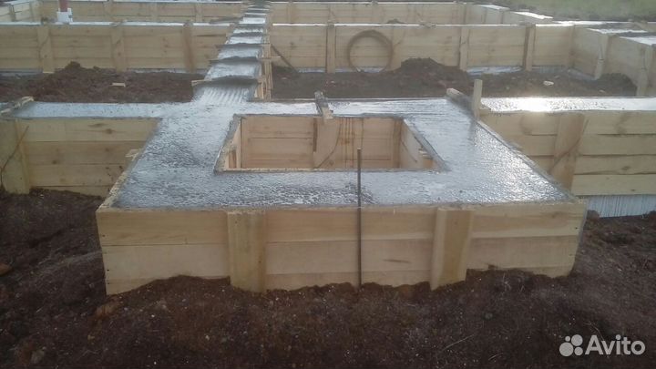 Фундамент,Фундамент плита,Фундамент ростверк