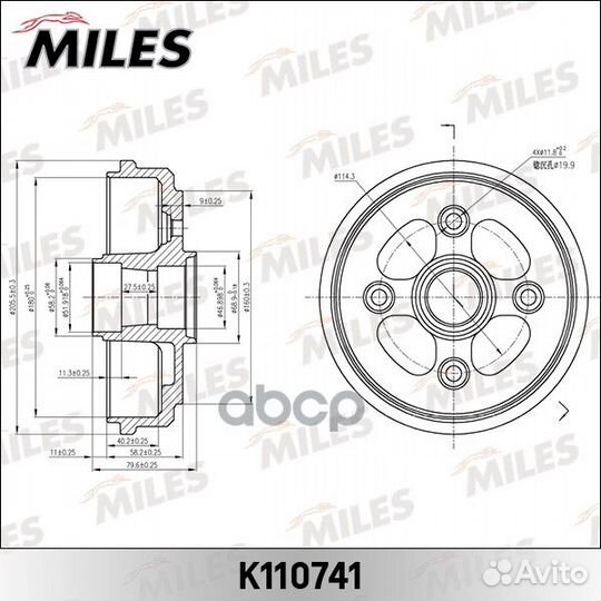 Барабан тормозной matiz (TRW DB4273) K110741 K1