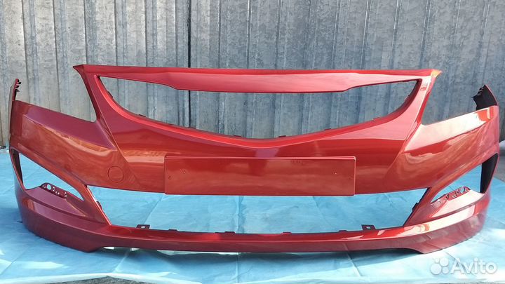 Бампер в цвет передний hyundai solaris 215-2017