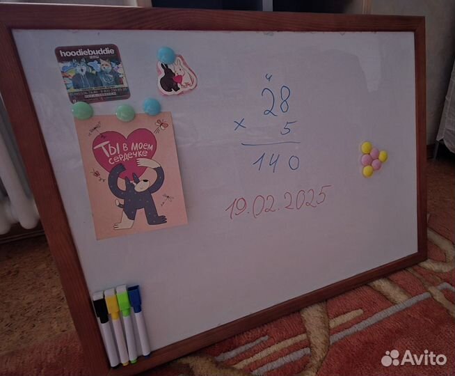 Доска магнитно-маркерная 45х60 см Attache Wood лак