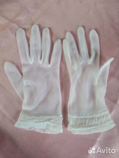 Перчатки капроновые белые