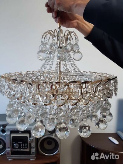 Люстра потолочная бу хрустальная