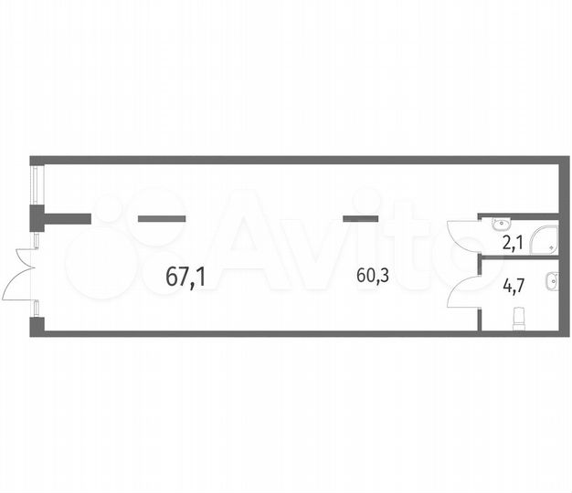 Продам торговое помещение, 67.1 м²