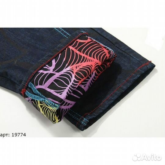 Мужские джинсы Evisu colored threads